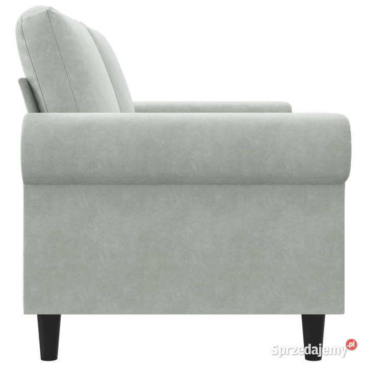 Sofa 2osobowa jasnoszara 140 tapicerowana