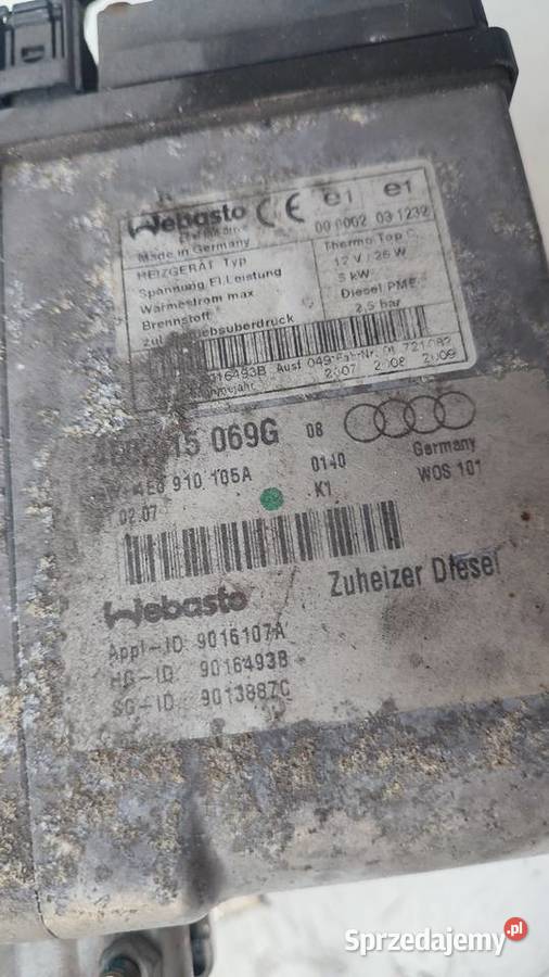 AUDI A8 D3 42 TDI 0510 WEBASTO OGRZEWANIE Rok produkcji 2007 Włoszczowa
