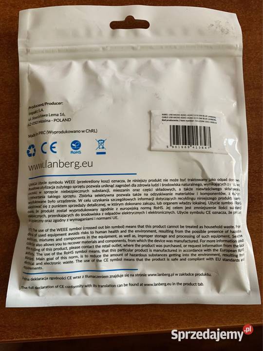 Kabel przewód USB 30 MicroB O5 m Zielona Góra