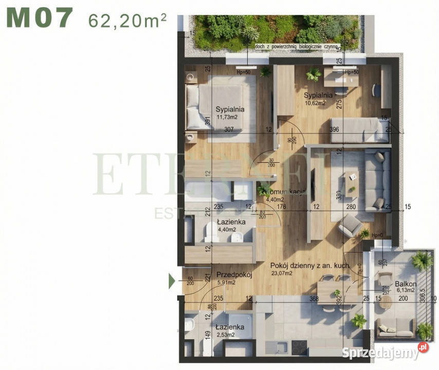 Mieszkanie 3pokojowe z 2 łazienkami Czyżyny Kraków