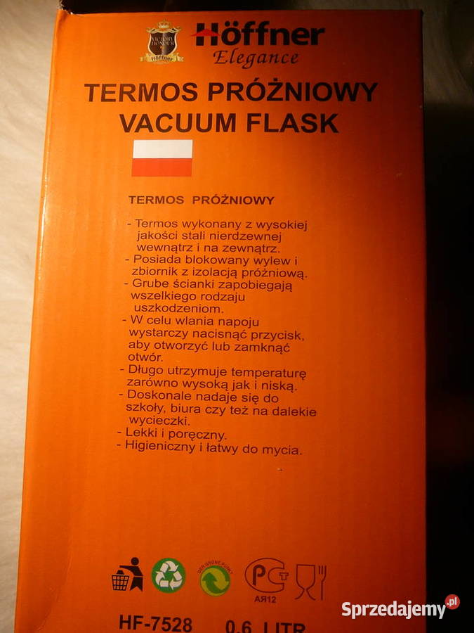 Termos próżniowy Hoffner Pojemnik bidon 600 ml Wrocław sprzedam