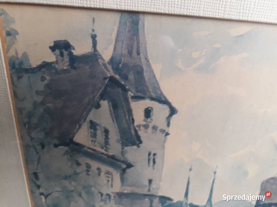 Pejzaż akwarela wielkopolskie Koło