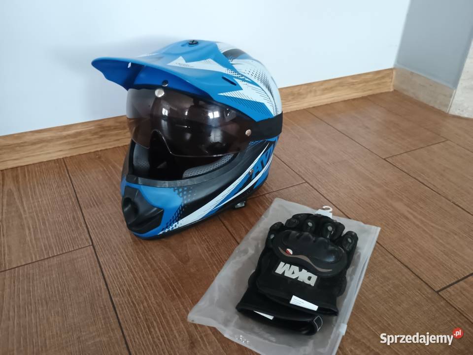 Sprzedam kask aviator z rękawicami