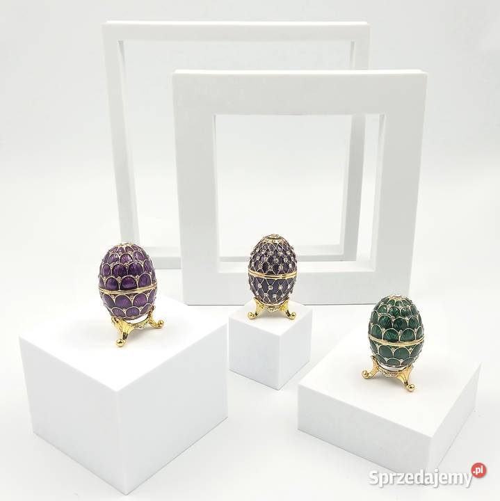 Jajko jajo faberge pojemniki szkatułka fioletowe Zawiercie sprzedam