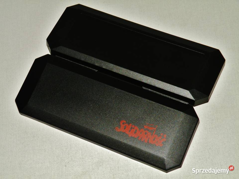 Pióro Ambasador w etui oba z logo Solidarności Bydgoszcz