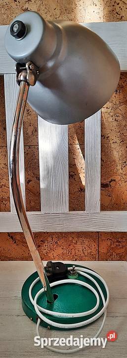 Lampa na biurko z lat PRL zielona podstawa sprzedam