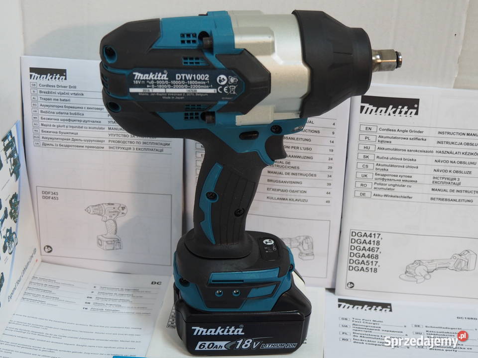 MAKITA DTW 1002 klucz udarowy 1600Nm bateria 6ah Michałowice