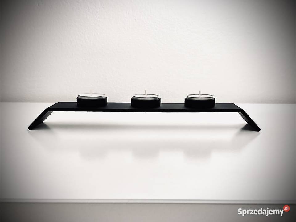 Świecznik loft czarny mat na tealighty czarny Warszawa