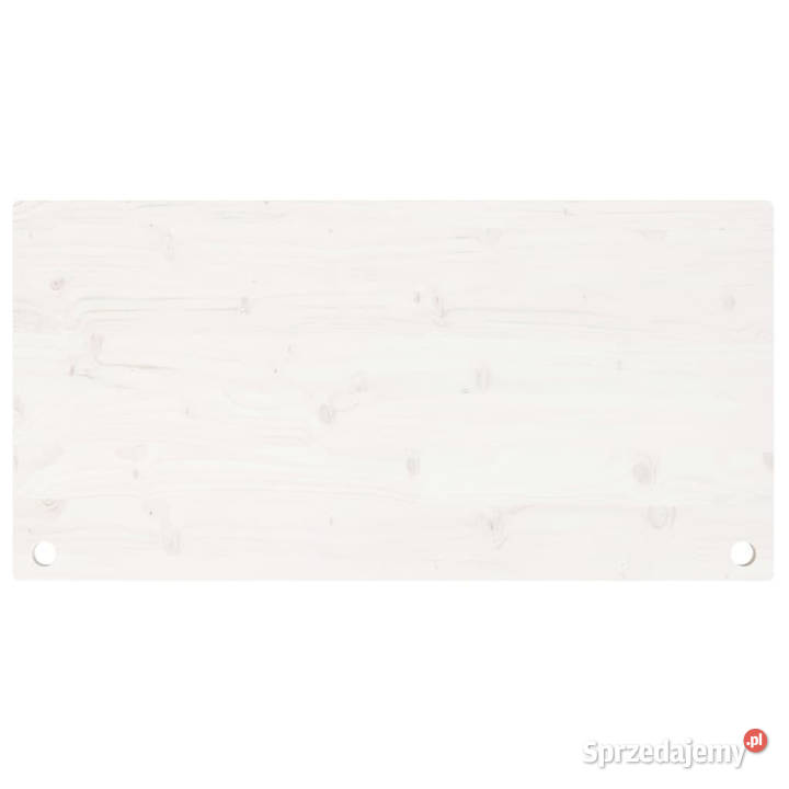 Blat biurka biały 100x50x25 lite drewno sosnowe Blaty