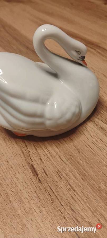 Porcelanowe łabędzie stan super