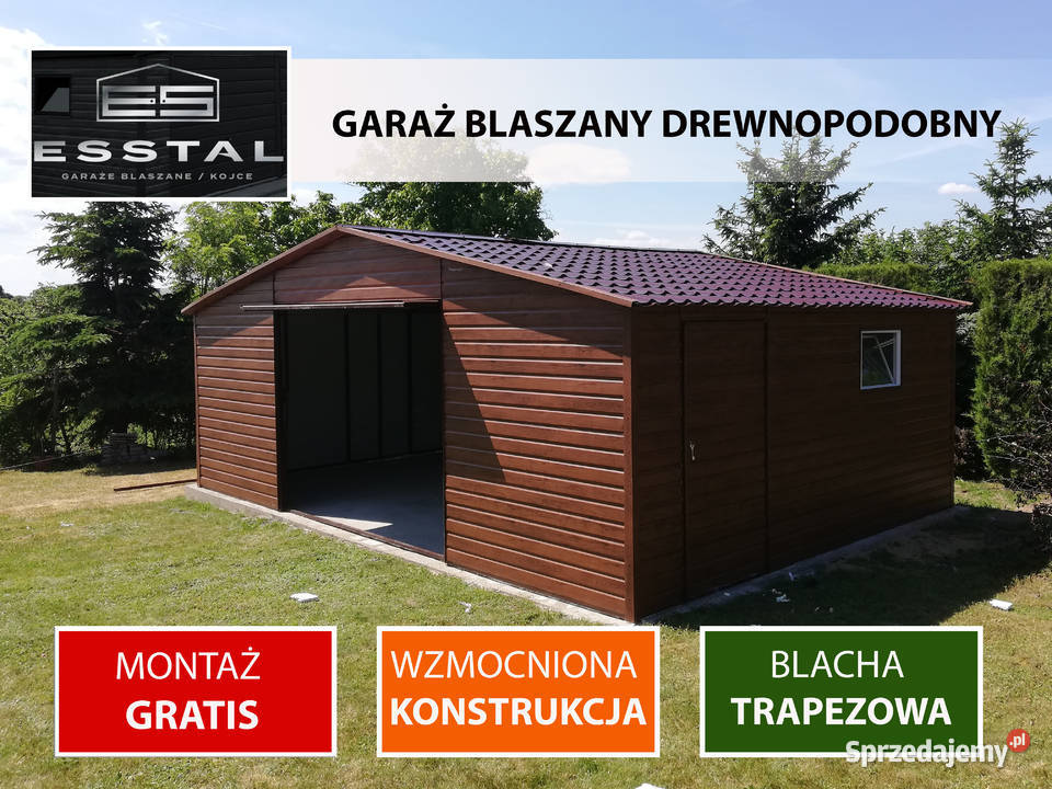 Garaż Blaszany Drewnopodobny Garaże Blaszane Węgorzewo