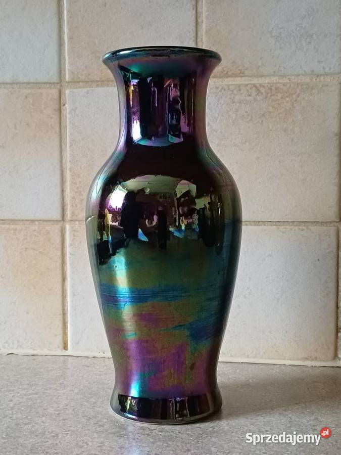 vintage wazon opalizujący Nowy Targ