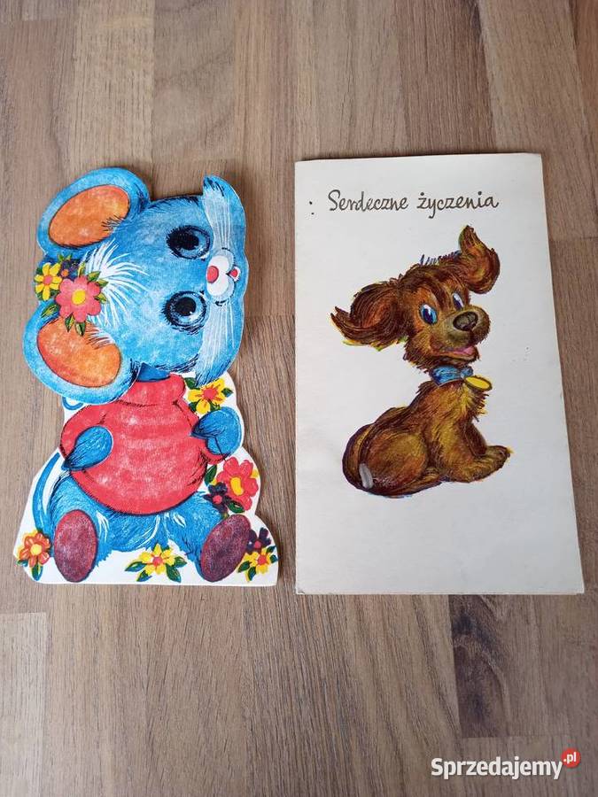 Kartka rozkładana z życzeniami Vintage PRL SPI Tychy