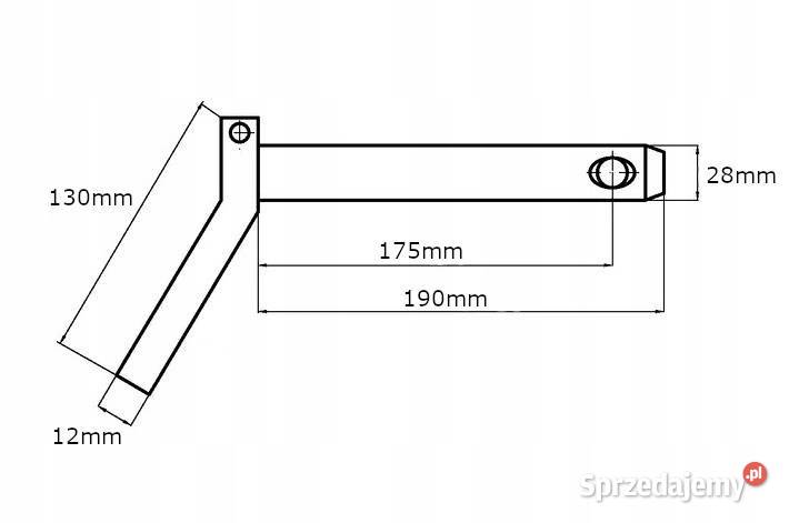 Sworzeń z uchwytem 28x175 mm małopolskie sprzedam