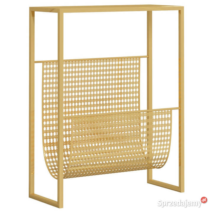 Stojak na gazety złoty 35x15x45 stal WM331669 Warszawa sprzedam