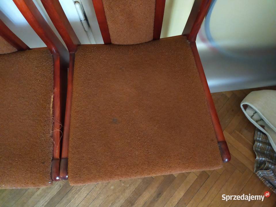 Stół i krzesła lite drewno lata 90te 68cm mazowieckie Warszawa
