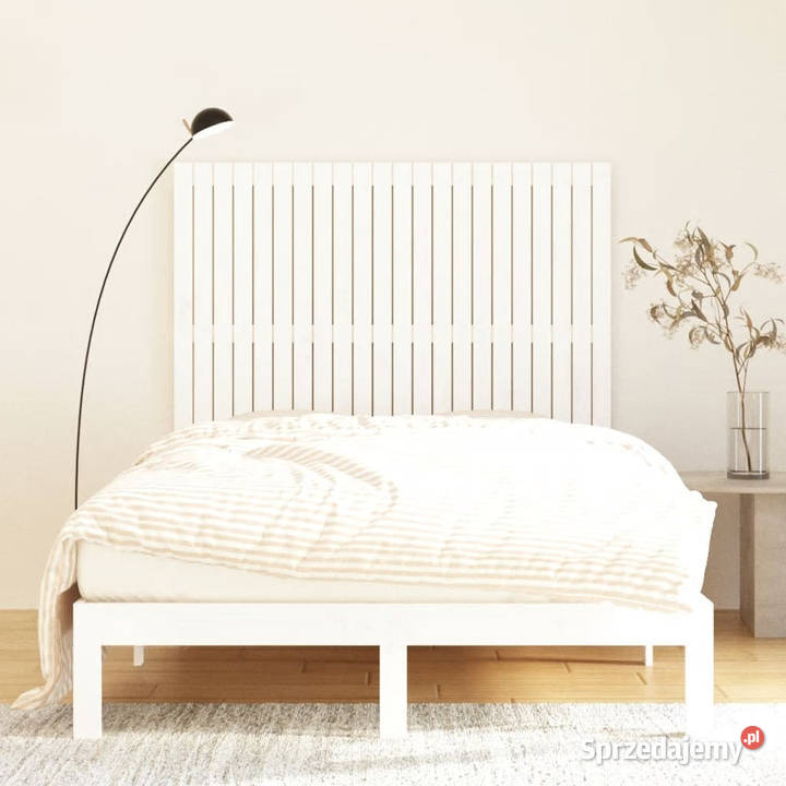 Wezgłowie łóżka białe 140x3x110 lite drewno Warszawa sprzedam