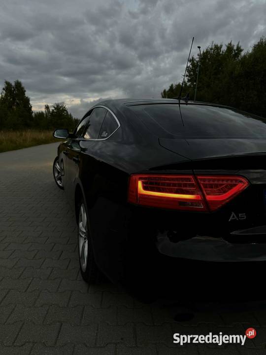 Audi A5 18 222 Sportback 2012r Czarna czujnik parkowania