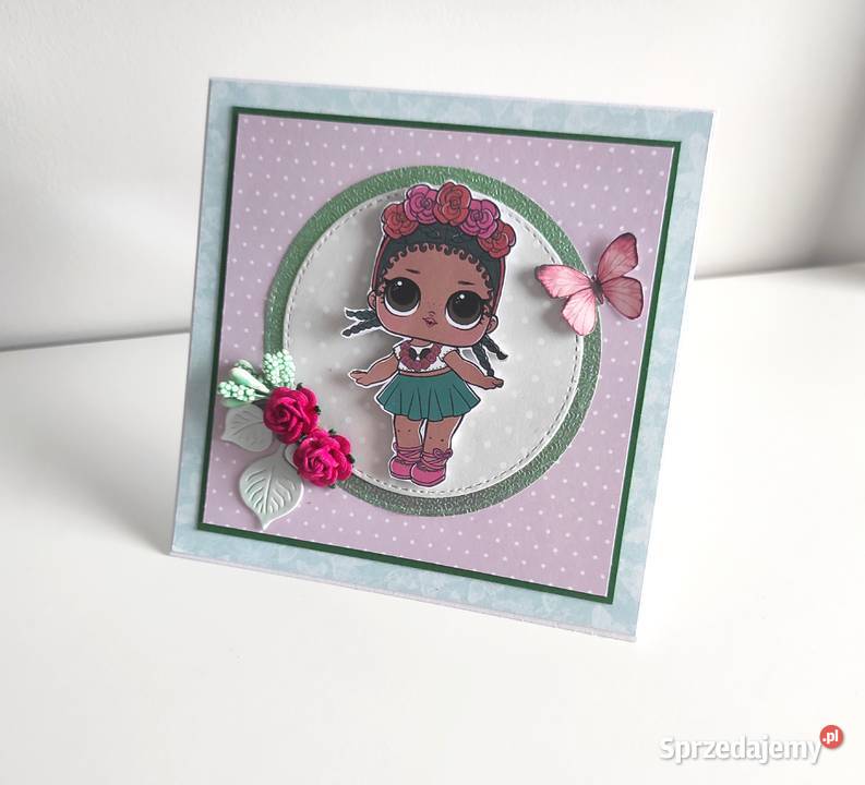 Kartka ręcznie robiona na urodziny LOL Łódź