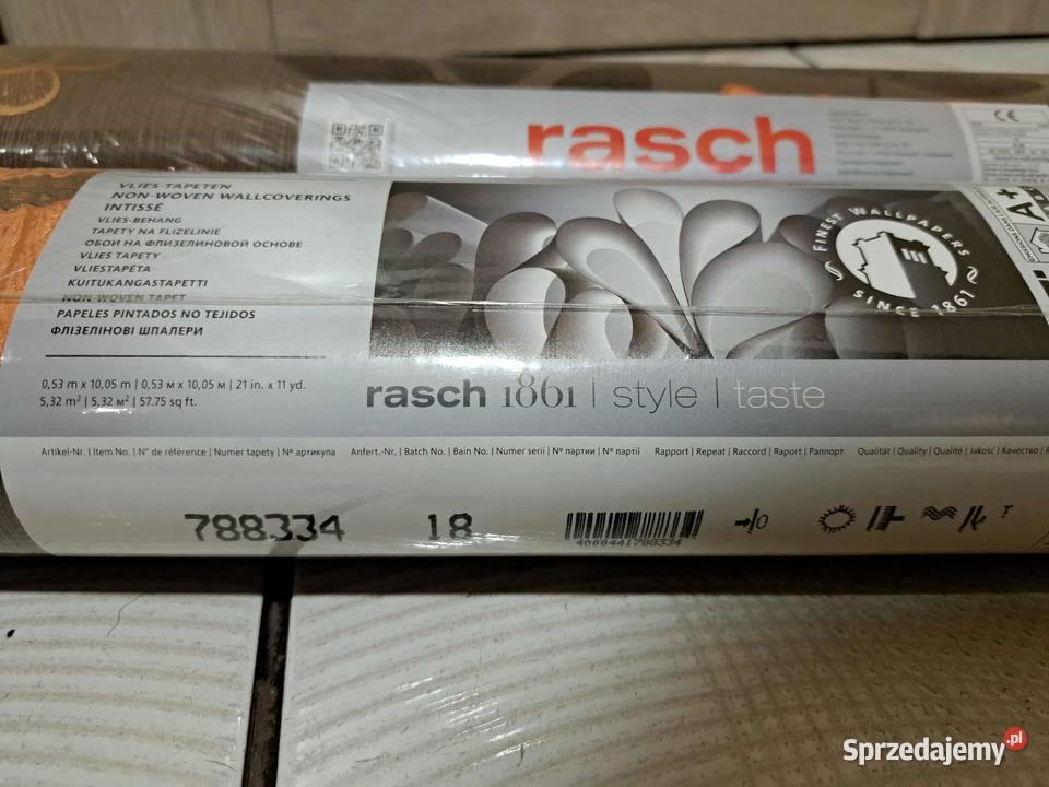 Tapeta 2 rolki na flizelinie Rasch kwiaty na