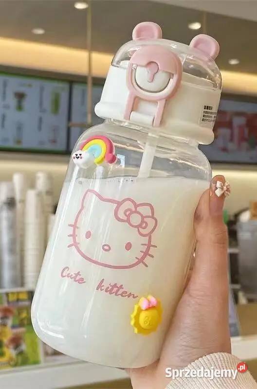 Butelka Bidon 600 ml Ze słomką HELLO KITTY