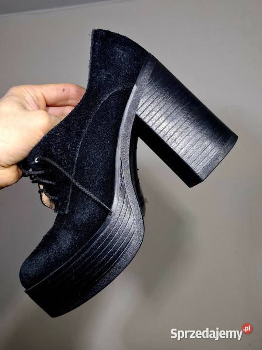 Maxony 40 półbuty platformy czarne Damskie Kraków