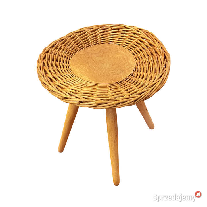 Taboret rattanowy proj J Kalous luv mazowieckie Warszawa