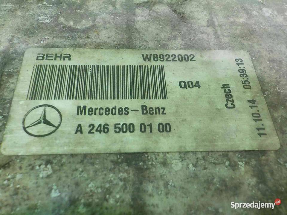 MERCEDES B W246 16 B 15r 5D intercooler Suków