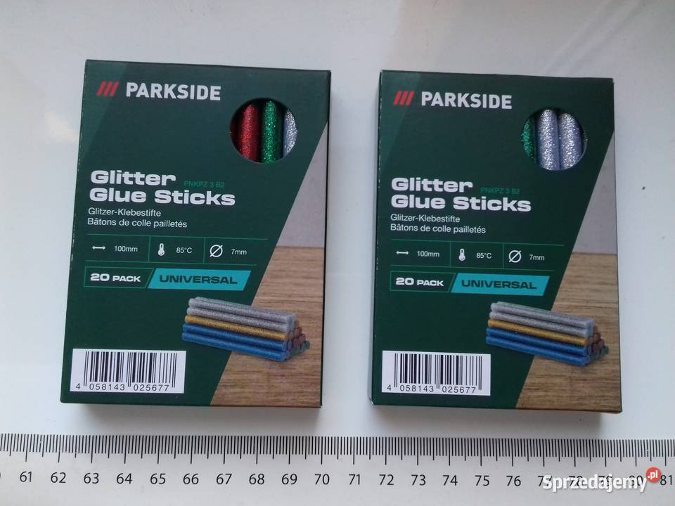 Klej kolorowy brokatowy Parkside 20 sztuk wkład Bydgoszcz sprzedam