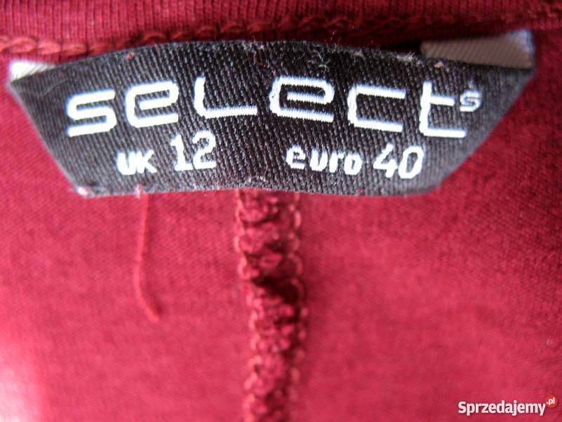 BORDOWA ŚWIETNA BLUZKA 40 L biust 88 Bez wzoru mazowieckie Siedlce sprzedam