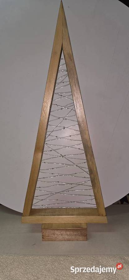 choinka święta led drewno