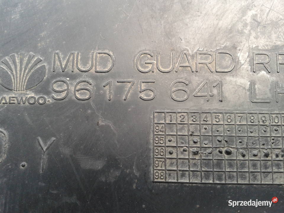 CHLAPACZ TYLNY LEWY DAEWOO OE 96175641 NEXIA Pozostałe lubelskie Chełm