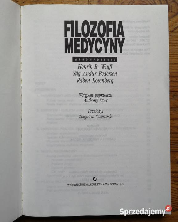 Filozofia medycyny 1993 Katowice sprzedam