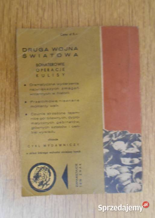 Żółty Tygrys Zagłada oliwkowych mundurów 1964 Parczew sprzedam