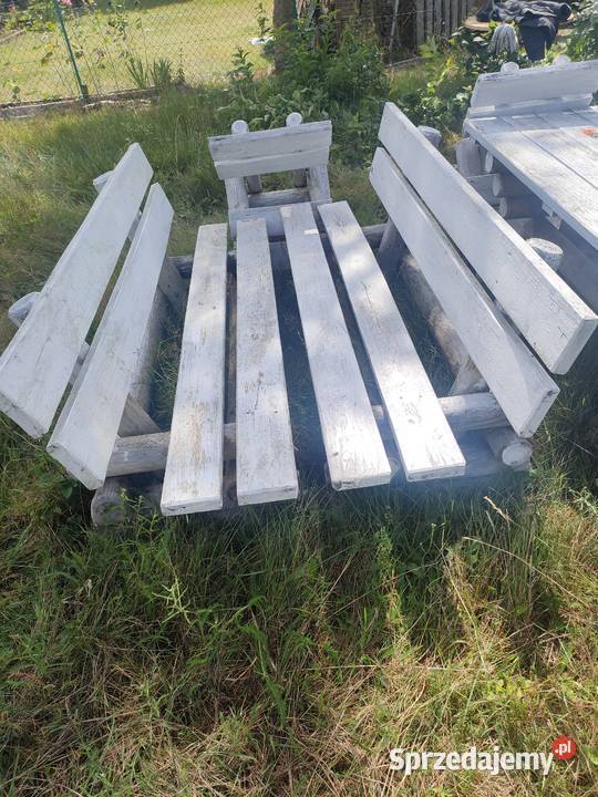 Meble ogrodowe solidny zestaw stół z krzesłami i pomorskie Stężyca