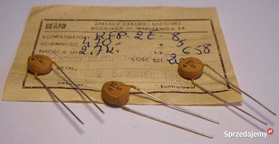 Kondensator 470pF 27kV KFP CERAD Gdańsk