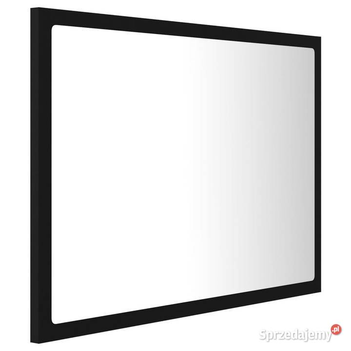Lustro łazienkowe z LED czarne 60x85x37 akryl Warszawa sprzedam