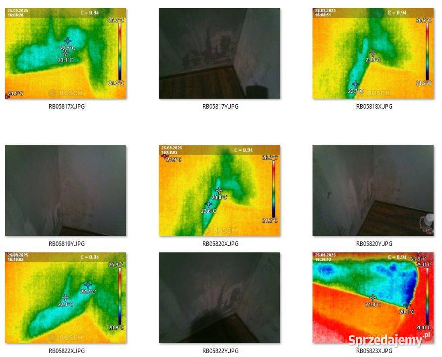 Pomiary termowizyjne Nadolice Wielkie Kamieniec Wrocław