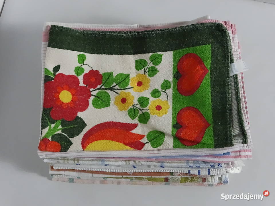 Zestaw 20 ścierek kuchennych bawełnianych RETRO sprzedam