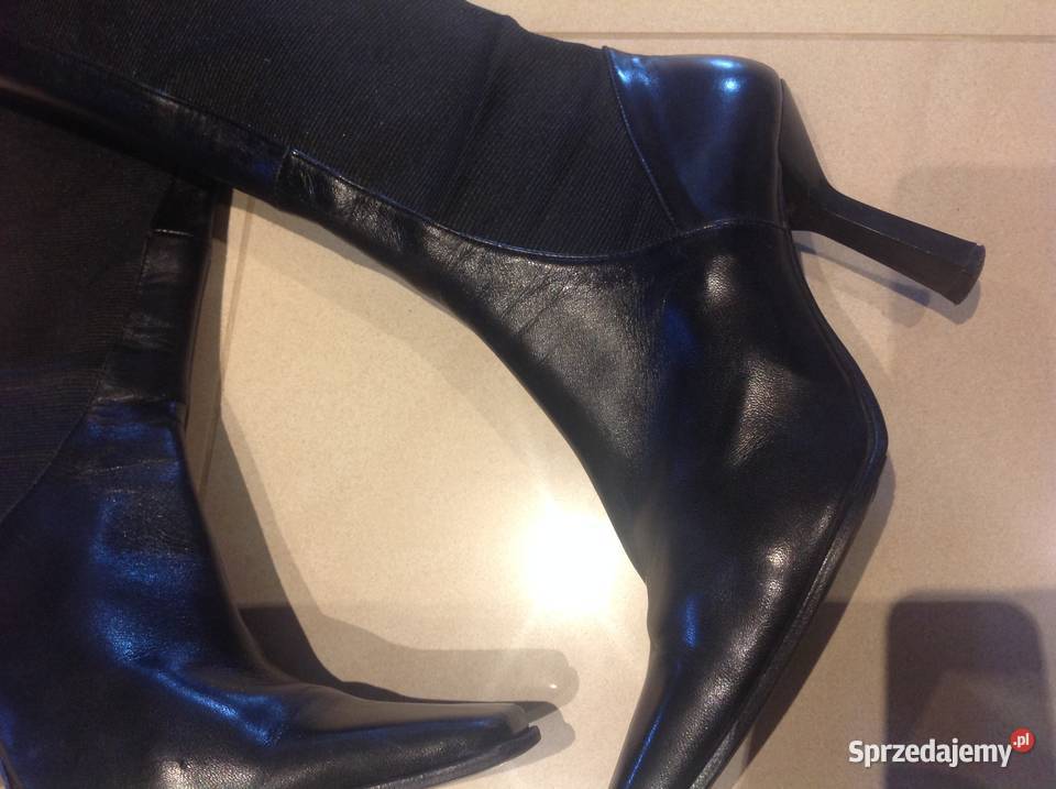 Włoskie Kozaki Damskie Skórzane r 36 skóra inna Nowa Sól