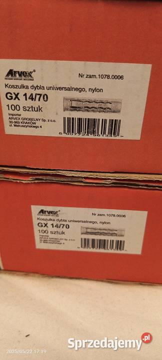 KOSZULKA DYBEL 14X70 mm NYLONOWY Z KRÓTKĄ STREFĄ Tychy