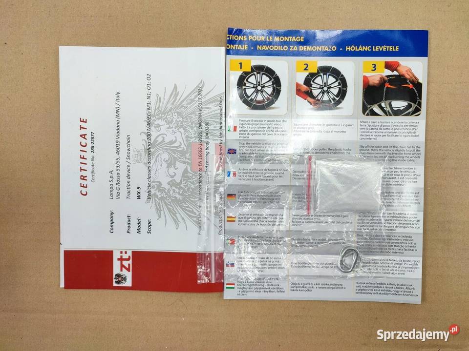 ŁAŃCUCHY ŚNIEGOWE 1 PARA LAMPA GP02069 16 19 osobowe