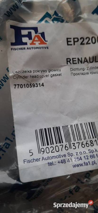 Uszczelka pokrywy zaworów Renault Clio Dacia osobowe Kraków sprzedam