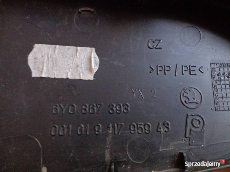 Skoda Fabia I zaślepka podłokietnika tapicerki osobowe Łódź