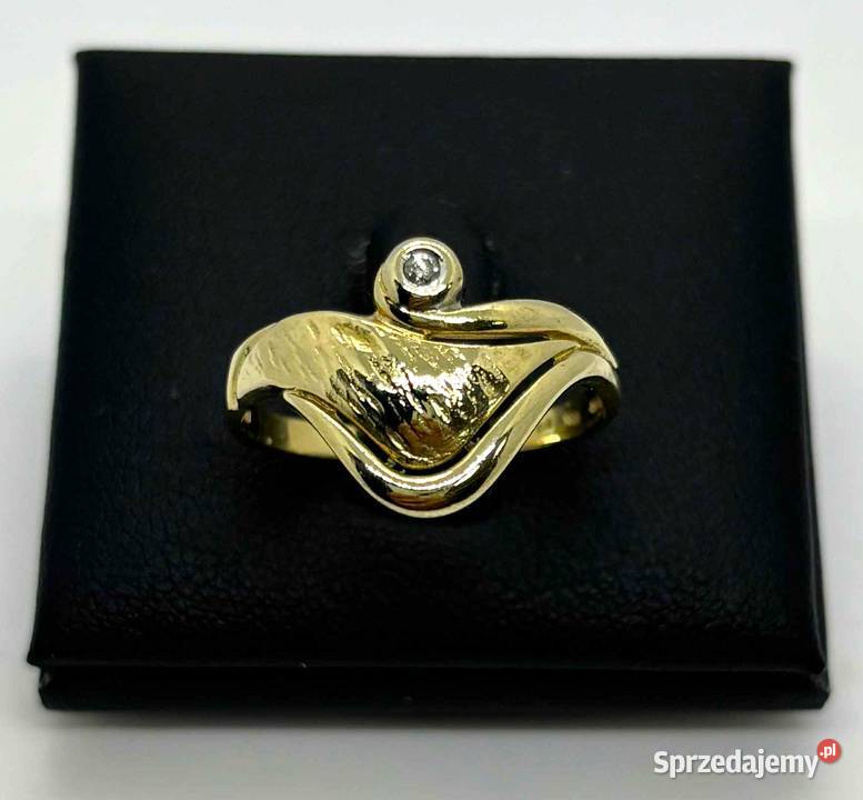 Złoty Pierścionek z Diamentem pr 585 283g R22 Elbląg