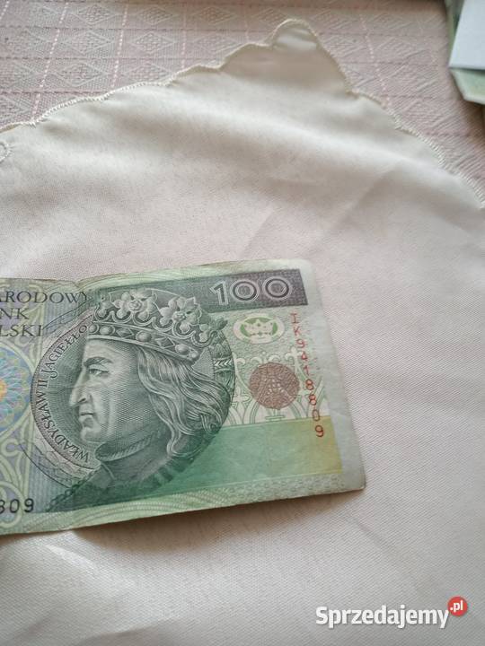 Banknot 100zl Numizmatyka małopolskie Wieliczka