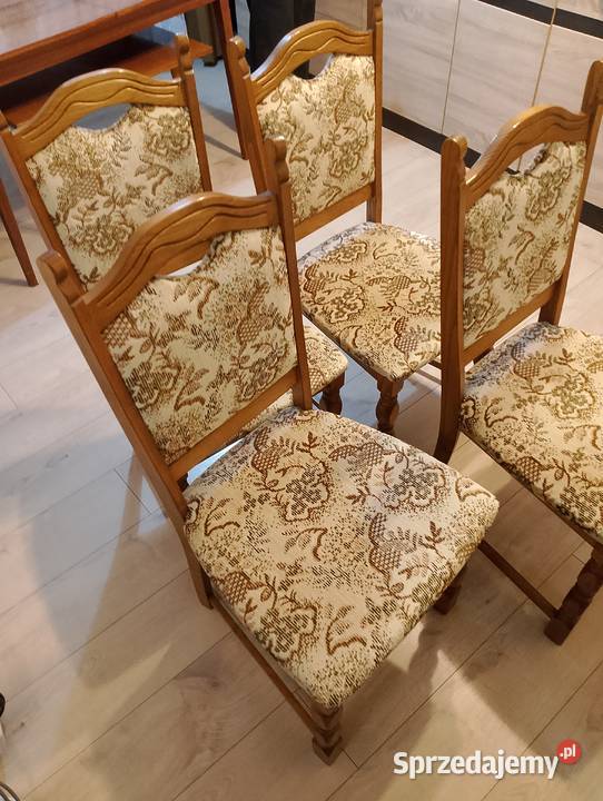 Zestaw 4 krzeseł vintage pomorskie Malbork