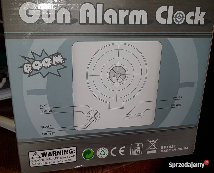 Budzik z Pistoletem Gadżet użytkowy wszystkich