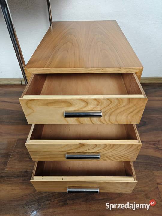 BIURKO Rura Chrom Czereśnia Modernizm Bauhaus Kraków