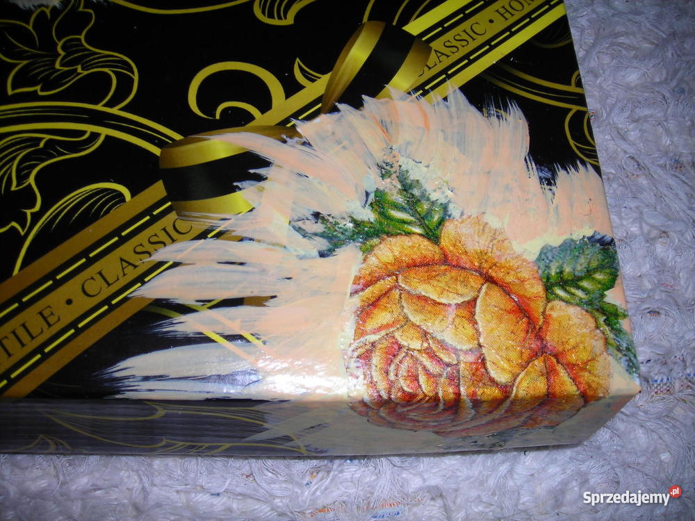 OZDOBNE PUDŁO W HERBACIANYCH RÓŻACH DECOUPAGE wielkopolskie Piła